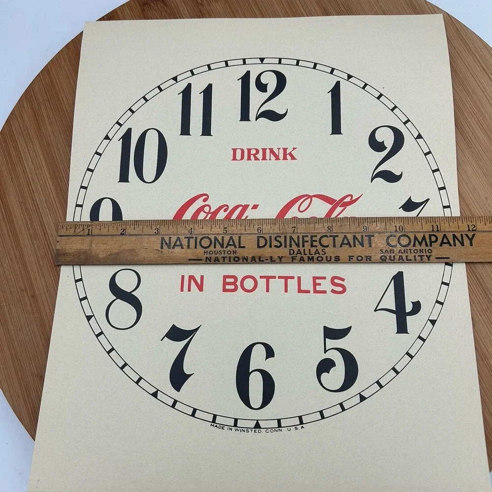 Coca Cola Clock Face - Large Size For Ingram, Gilbert Etc!‎ NOS Vintage
